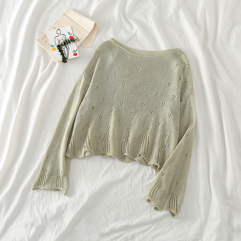 Pulover de dama tricotat cu decolteu rotund in patru culori