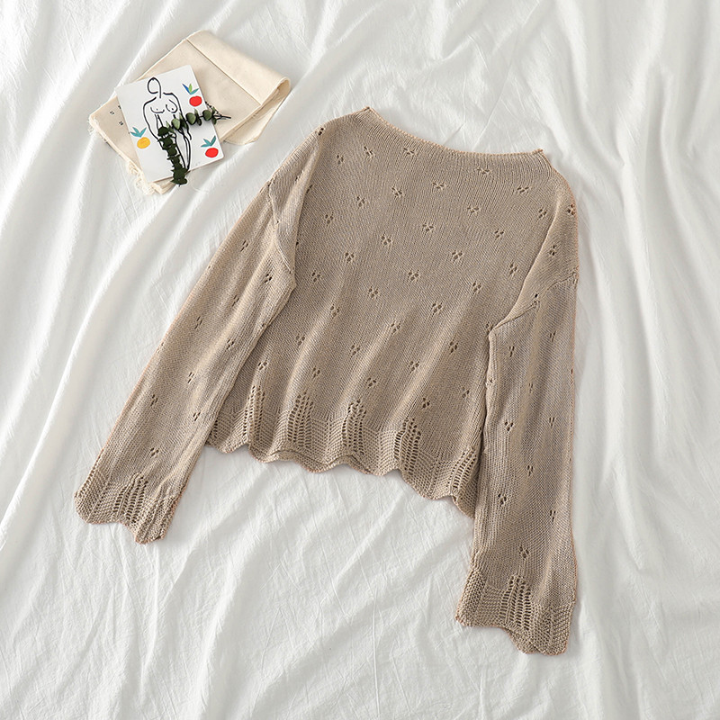 Pulover de dama tricotat cu decolteu rotund in patru culori