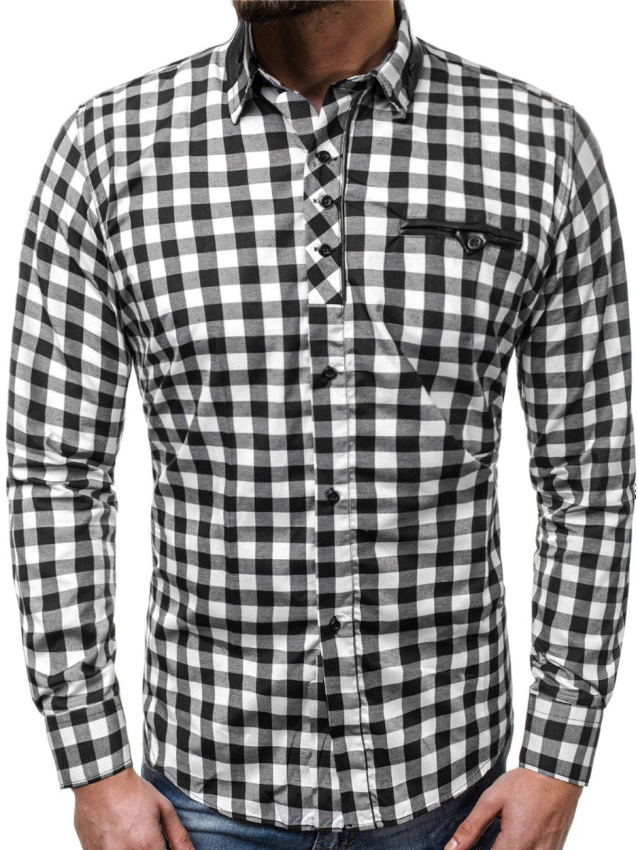 Kockás férfi ing Karcsú modell két színben