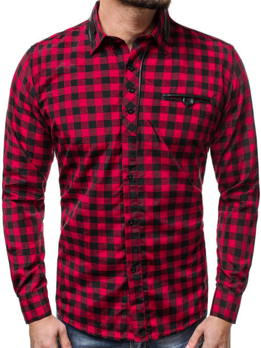 Kockás férfi ing Karcsú modell két színben