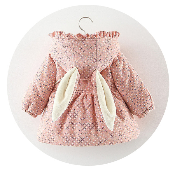 Μοντέρνο  παιδικό μπουφάν για κορίτσια με κουκούλα σε ροζ και κίτρινο χρώμα