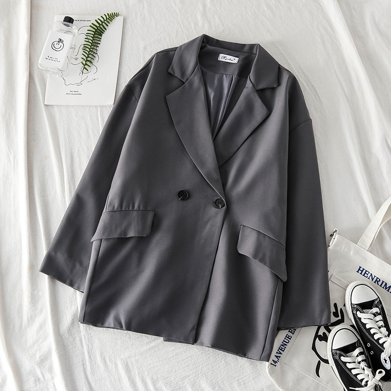 Stílusos női kabát fekete és szürke színben