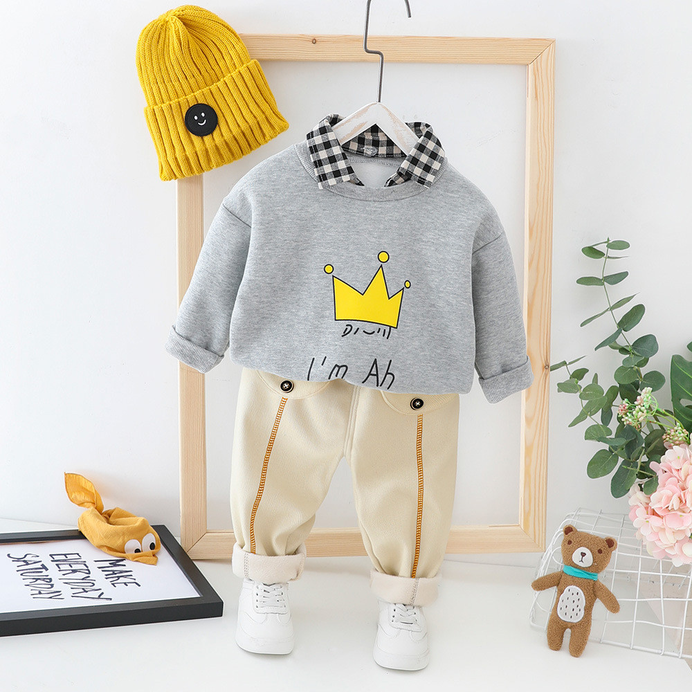 Set bebelus actual pentru baieti bluza + pantaloni in mai multe culori