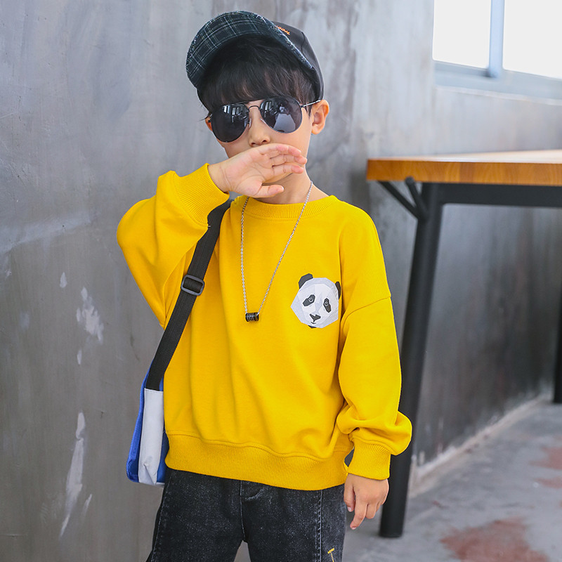 Bluza moderna pentru copii pentru baieti in trei culori cu aplicatie