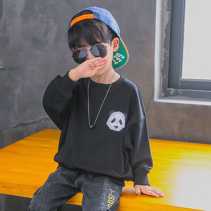 Bluza moderna pentru copii pentru baieti in trei culori cu aplicatie