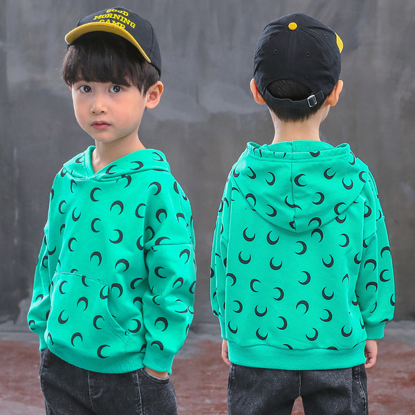 Ежедневна детска блуза с качулка в три цвята за момчета