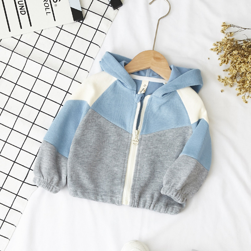 Hanorac zilnic pentru copii in doua culori cu gluga pentru baieti