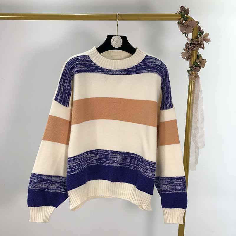 Pulover de dama cu dungi - model uni