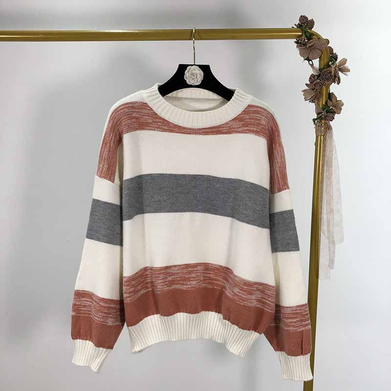 Pulover de dama cu dungi - model uni
