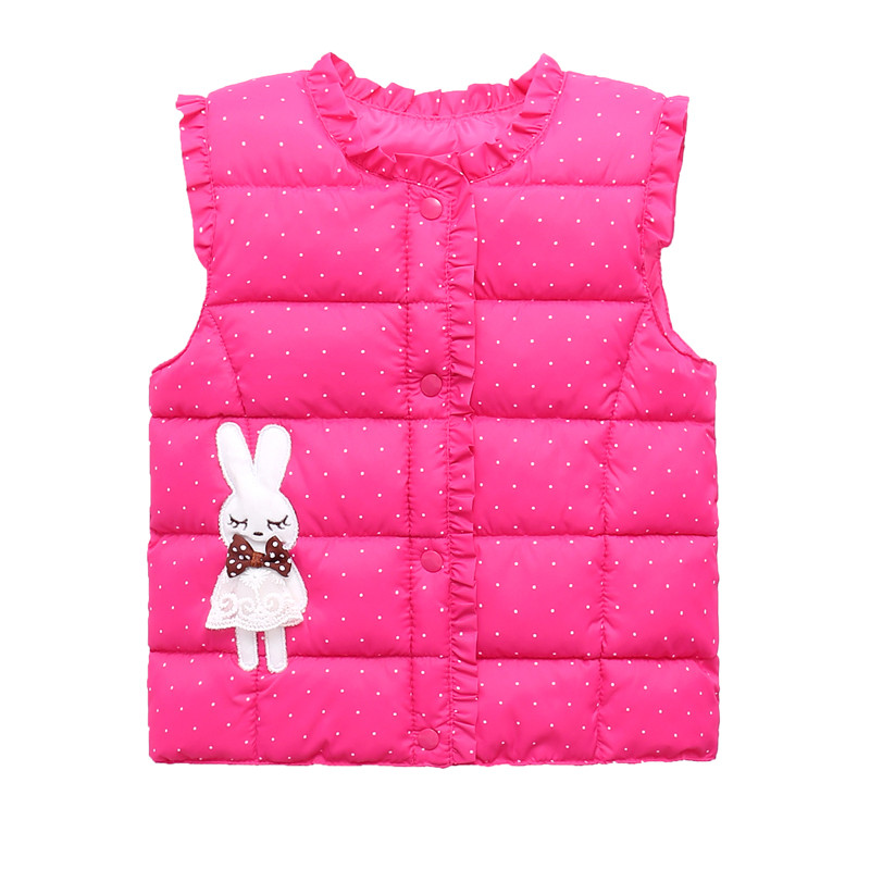 Vesta copii model nou pentru fete cu buline in mai multe culori