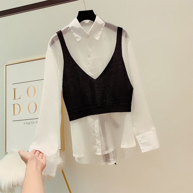 Modern női ing + rövid felső szalaggal a hátán