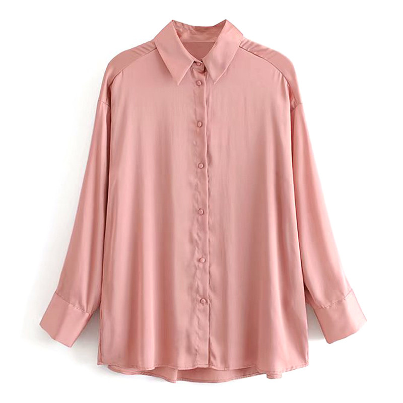 Női ing klasszikus modell rózsaszín színben