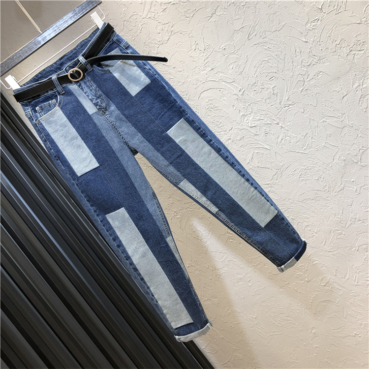 Női farmer kék és fekete színben, magas derékkal