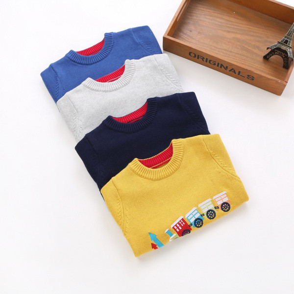 Νέο μοντέλο παιδικό πουλόβερ με κεντήματα σε διάφορα χρώματα για αγόρια