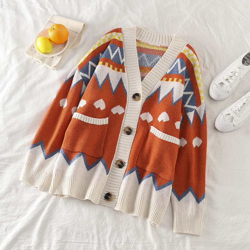 Vesta de dama colorata cu nasturi in doua culori