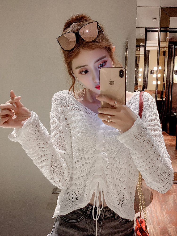 Bluză casual de damă tricotată în trei culori