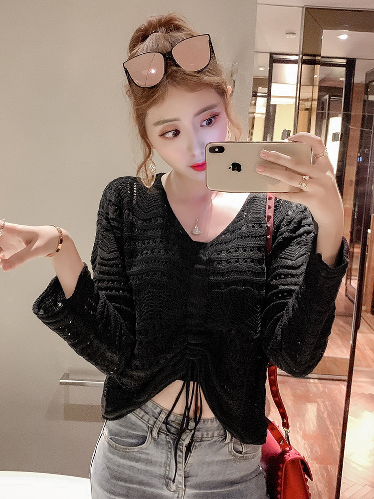 Bluză casual de damă tricotată în trei culori