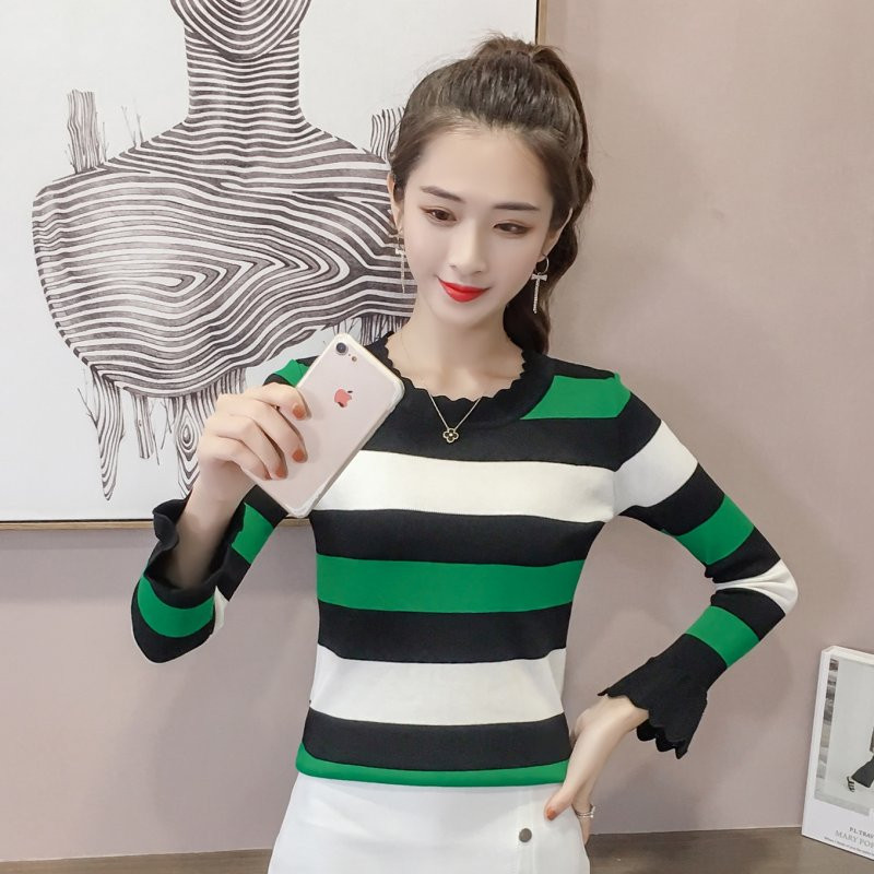 Bluză de damă modernă cu dungi în mai multe culori