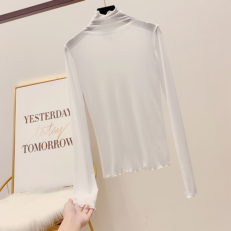 Női blúz magas gallérral több színben