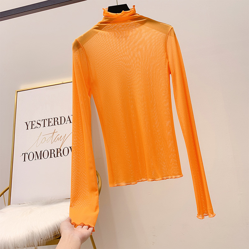 Női blúz magas gallérral több színben