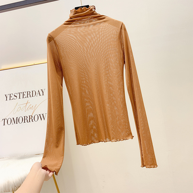 Női blúz magas gallérral több színben