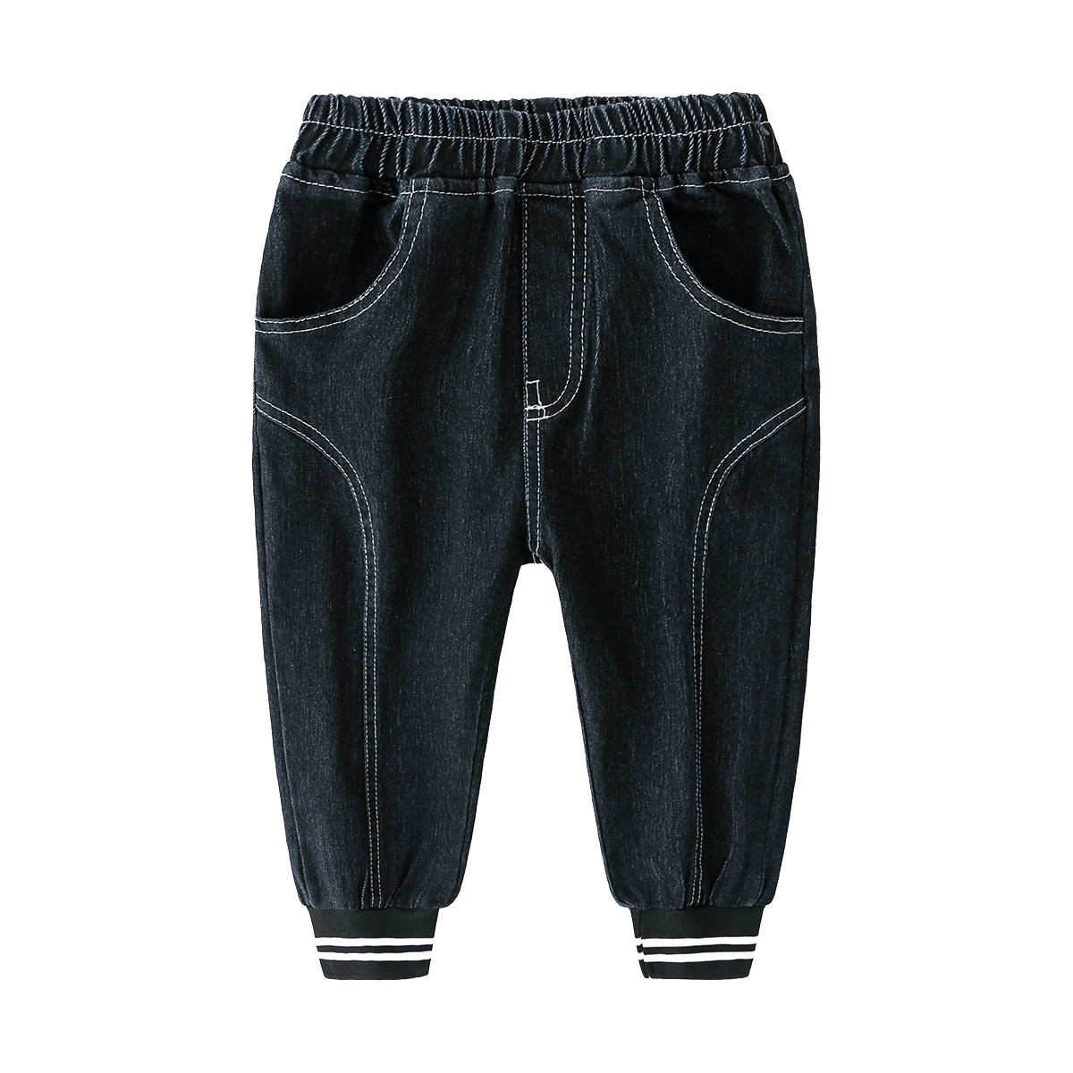 Κορυφαία παιδικά τζιν με τσέπες σε μπλε και μαύρο χρώμα για αγόρια