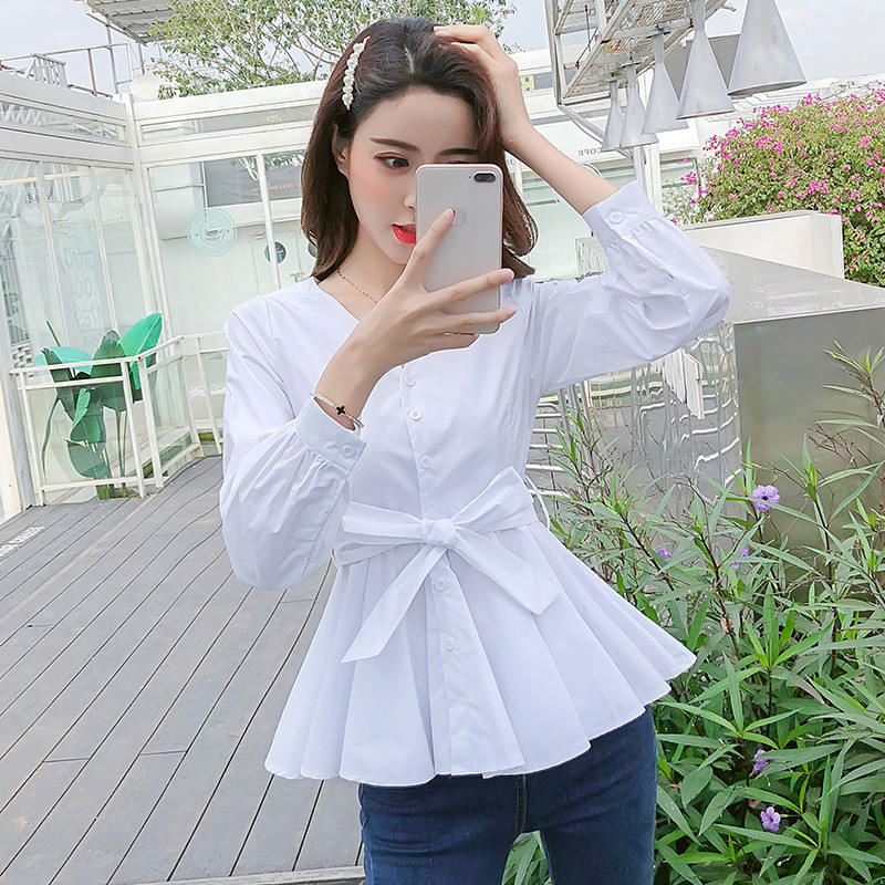 Női modern hosszú ing két színben, spitz nyakkivágással