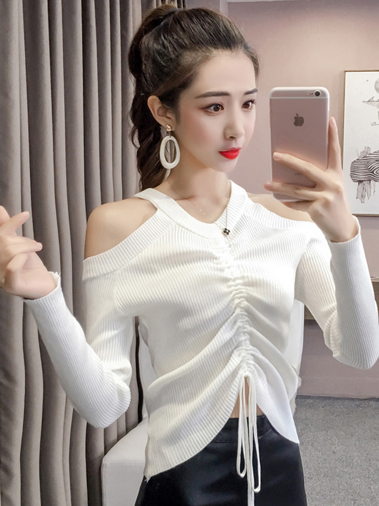 Modern női blúz több színben, csupasz váll