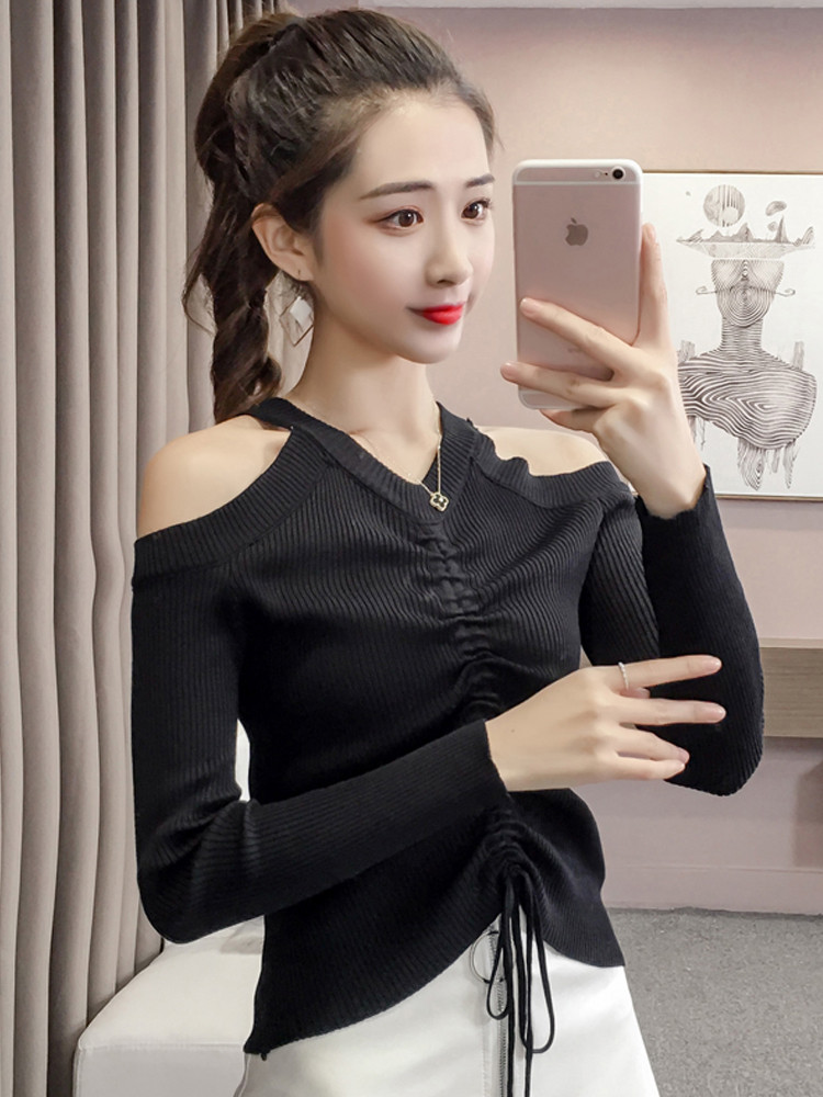 Modern női blúz több színben, csupasz váll