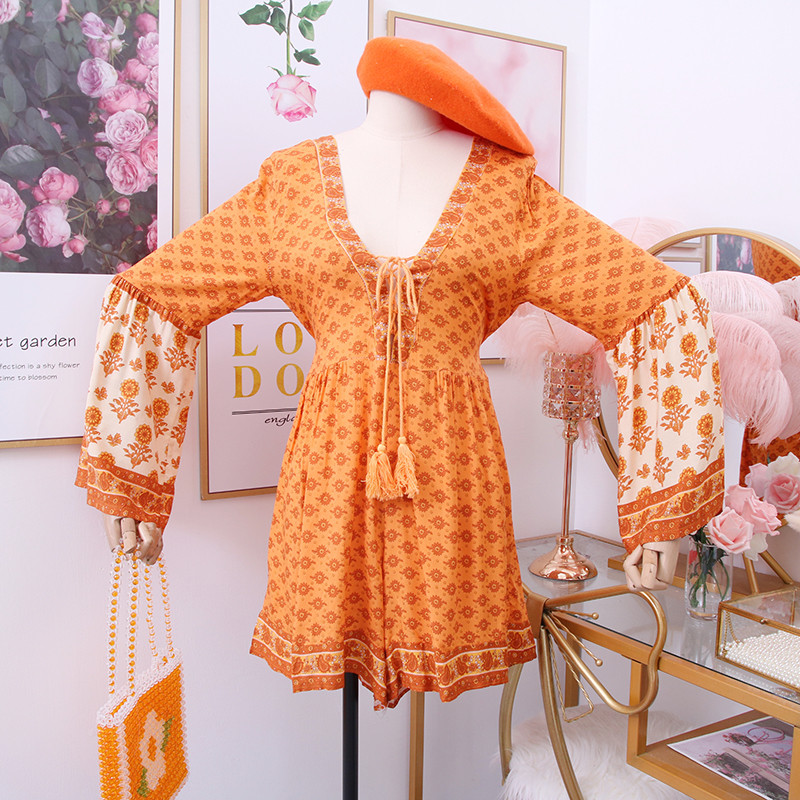 Új modell női overall V-nyakkal, zöld és narancs színben