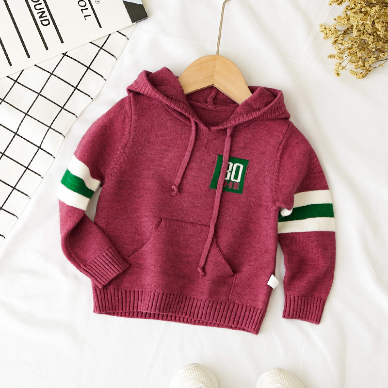 Lezser gyerek pulóver fiúknak két színben felirattal és zsebbel