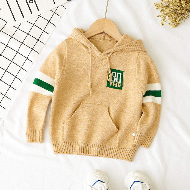 Lezser gyerek pulóver fiúknak két színben felirattal és zsebbel