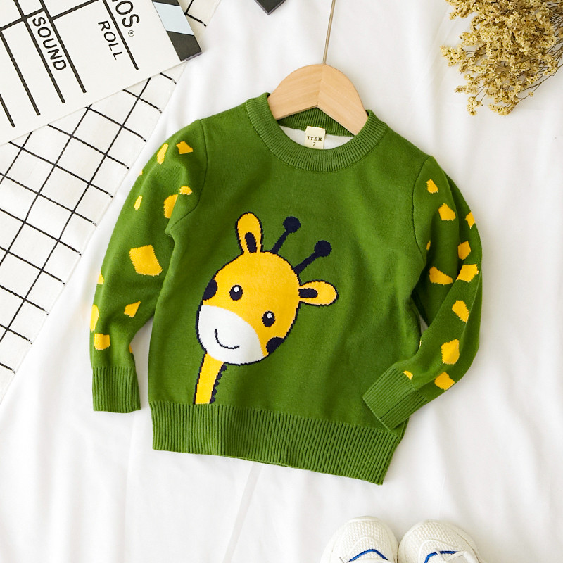 Модерен детски пуловер в два цвята за момчета