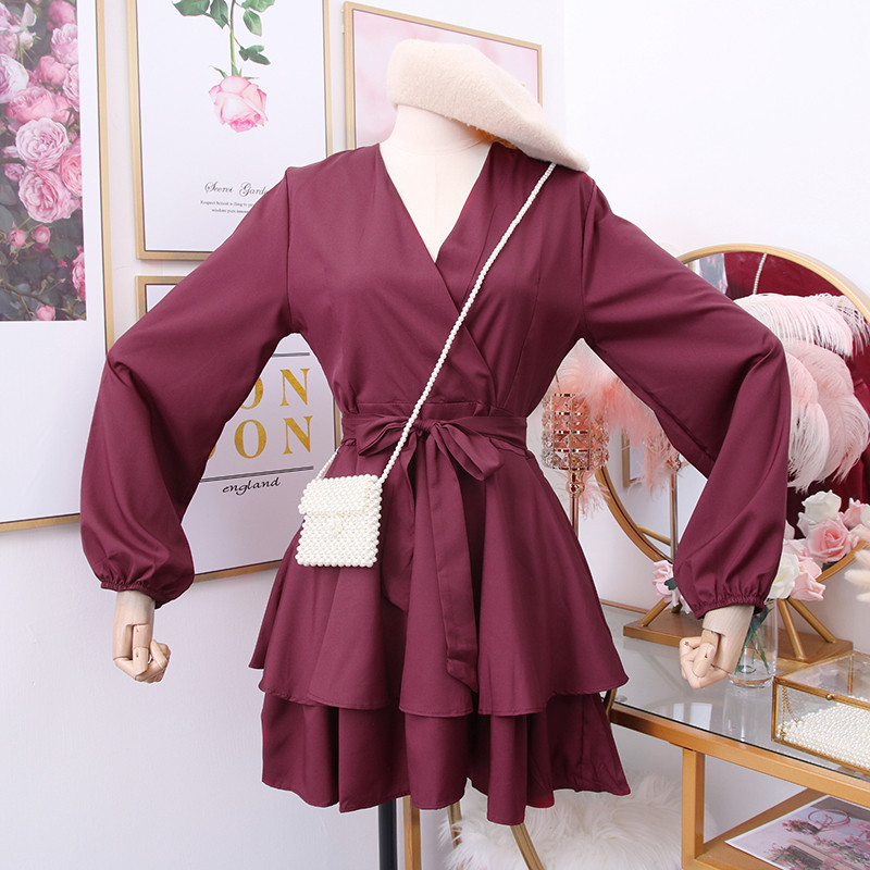 Rochie de dama stil nou model cu curea in mai multe culori