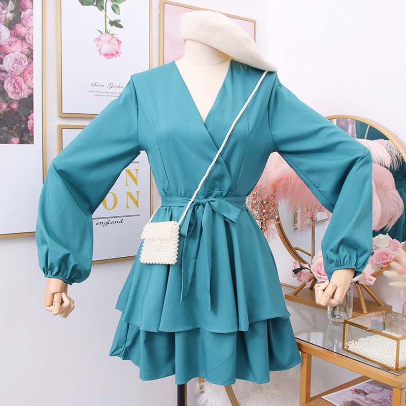 Rochie de dama stil nou model cu curea in mai multe culori