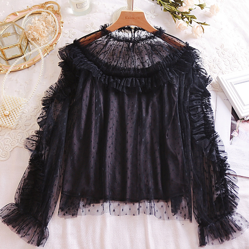 Csipke, csupasz vállú női ing több színben