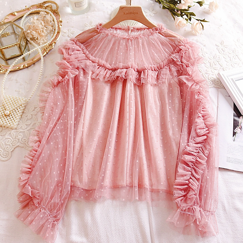 Csipke, csupasz vállú női ing több színben