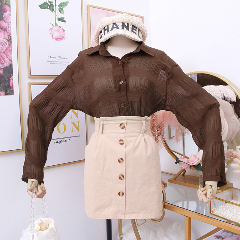 Modern női ing klasszikus gallérral - többféle színben