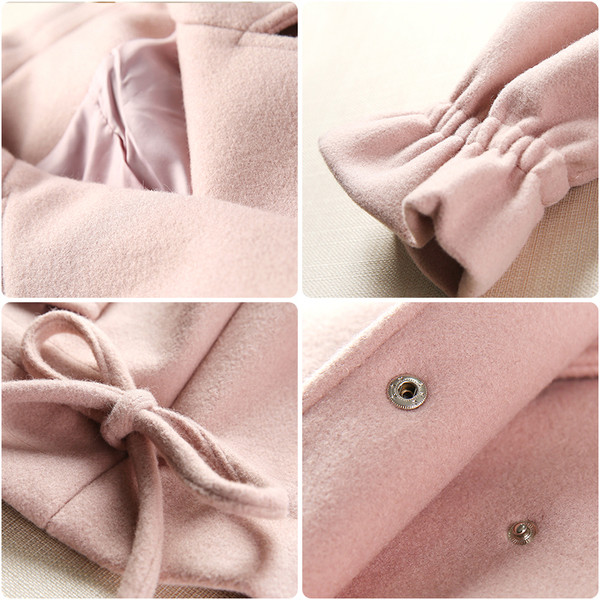 Palton de dama stilat cu decolteu spitz - model scurt in mai multe culori