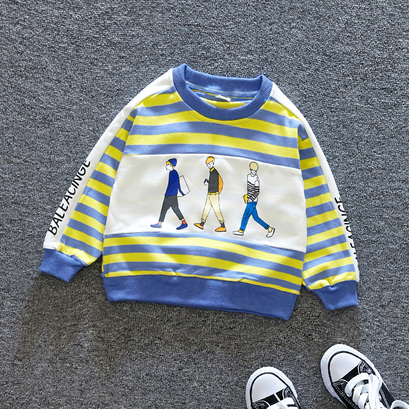 Ежедневна детска блуза в два цвята с апликация за момчета