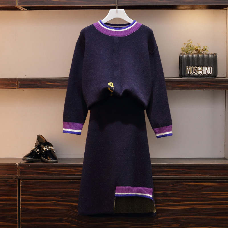 Aktuális női kétrészes szett szürke és kék színben