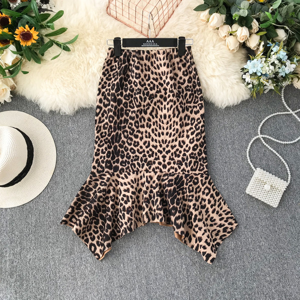 Fusta de dama moderna cu talie inalta model asimetric