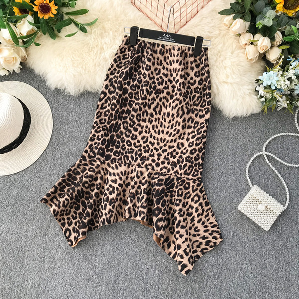 Fusta de dama moderna cu talie inalta model asimetric