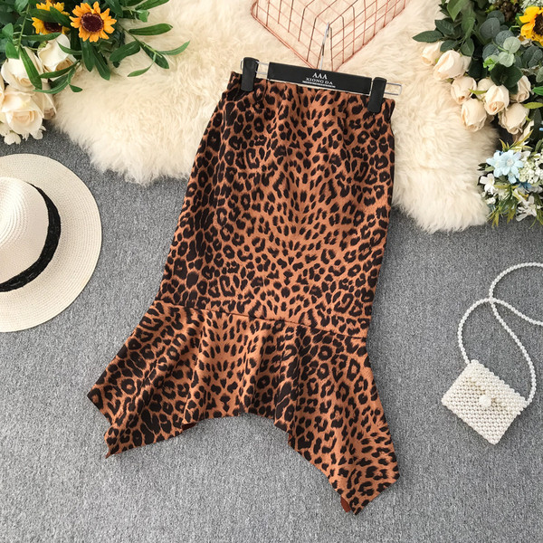 Fusta de dama moderna cu talie inalta model asimetric