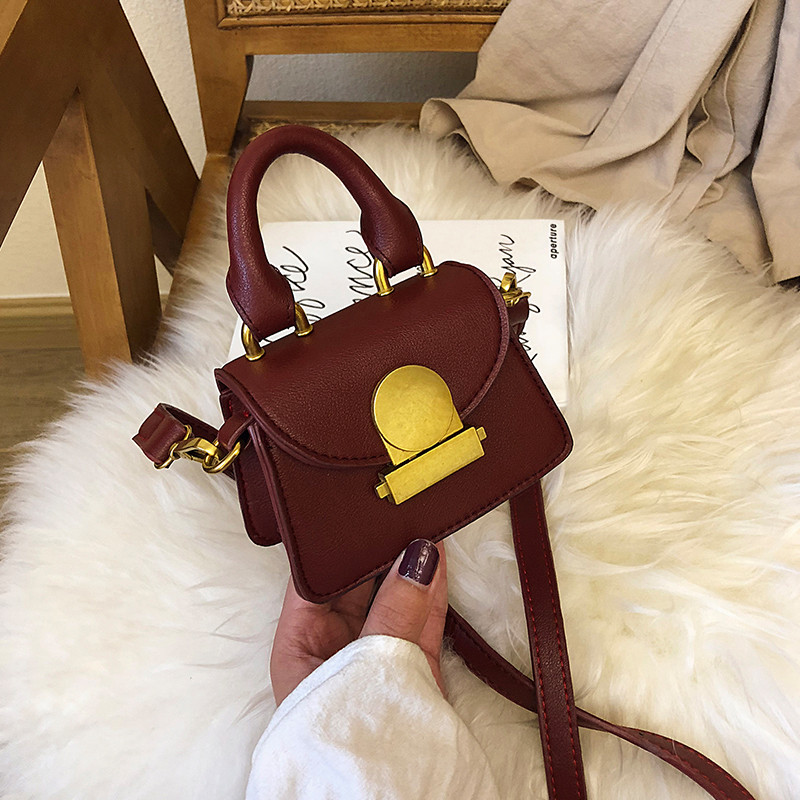 Geanta de dama mica cu inchidere metalica