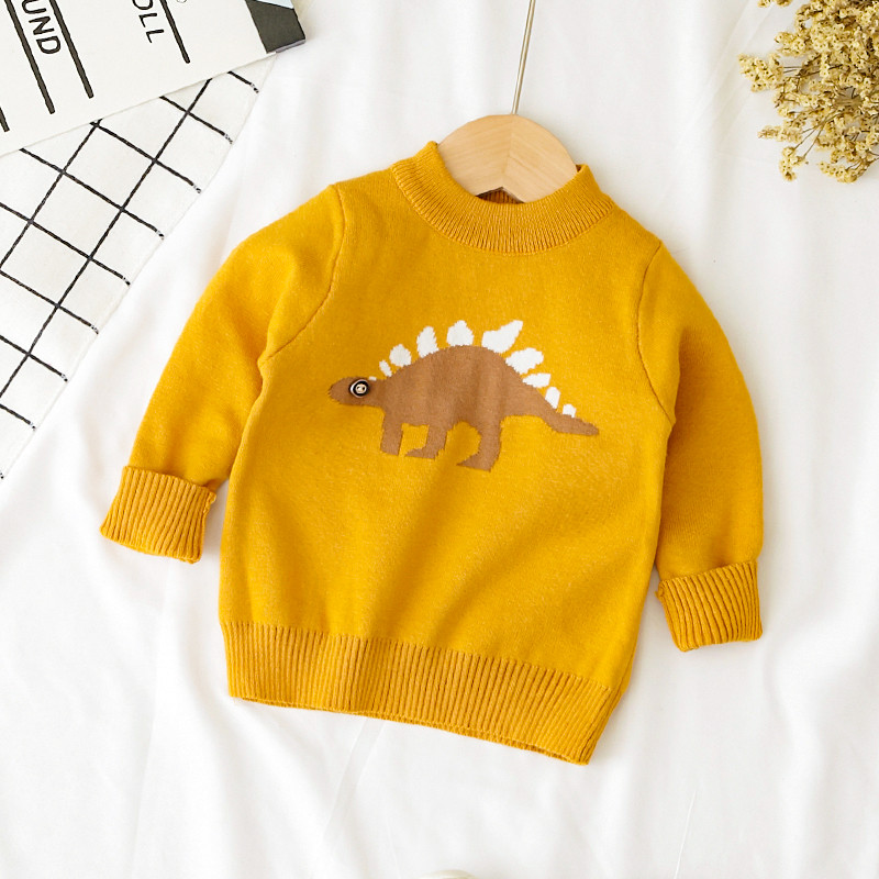 Modern, sárga gyerekpulóver fiúknak