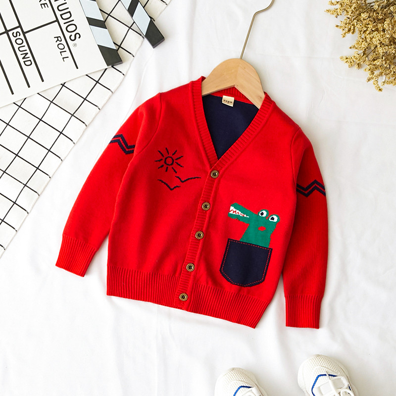 Gyermekmellény két színben V-nyakú fiúknak