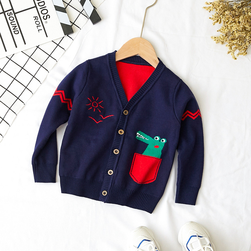 Gyermekmellény két színben V-nyakú fiúknak