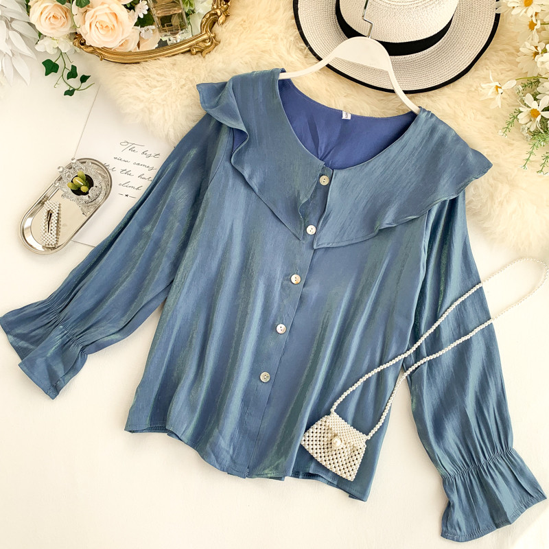 Modern női ing gombokkal, három színben