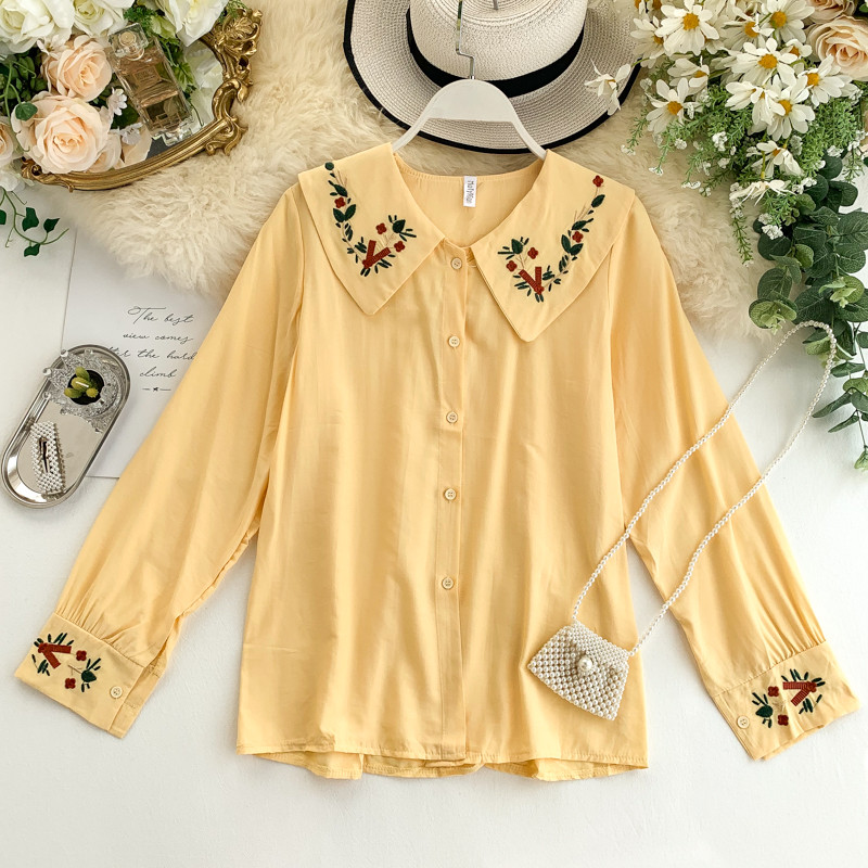 Modern női ing több színben hímzéssel